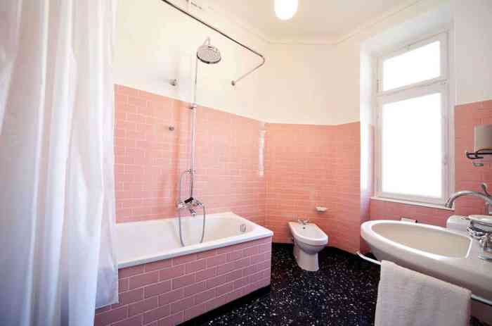 How to decorate a pink bathroom apartment