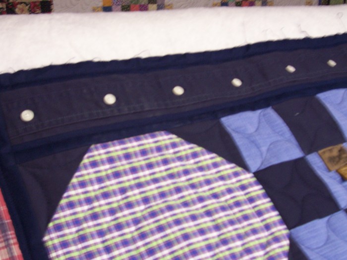 Quilt from men's dress shirts