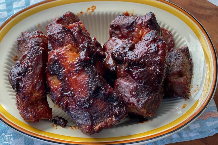 Ribs boneless oven barbecued loin barbecue superbly wow cooked sauce 99easyrecipes chunks ovens