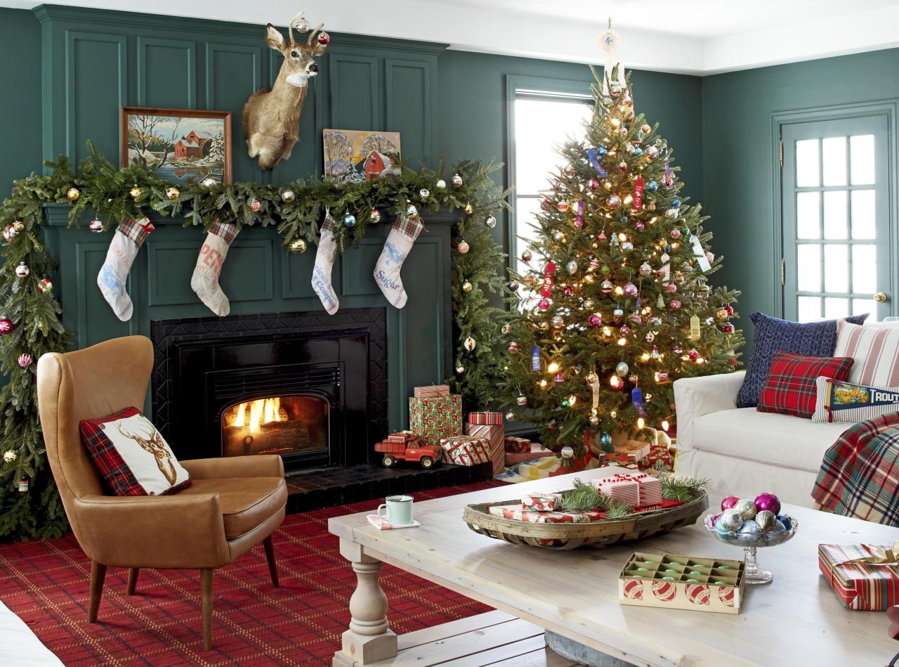 Christmas small room living decorate ideas