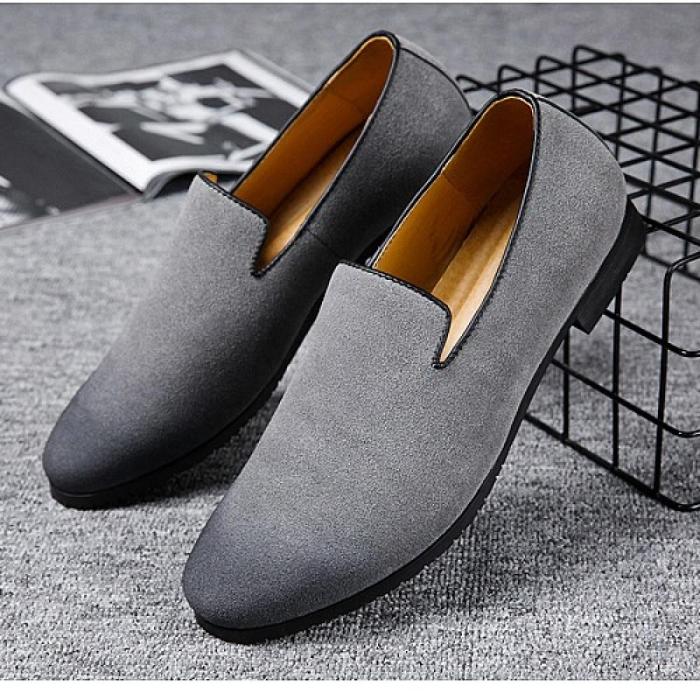 Mens gray suede dress shoes