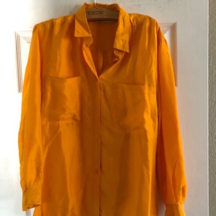 Mens light orange dress shirt