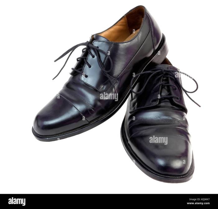 Shiny black dress shoes for men