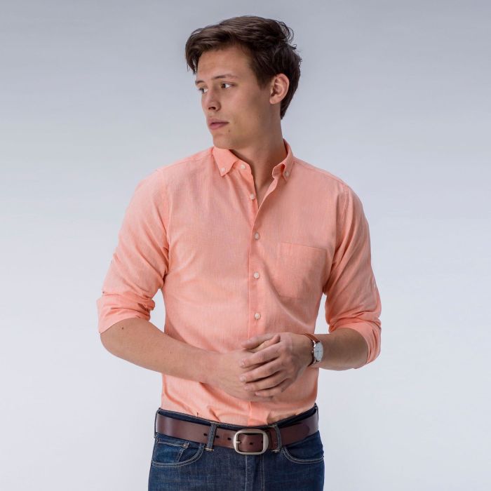 Mens light orange dress shirt